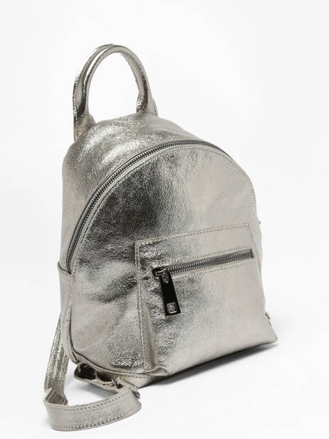 Leather Nine Backpack Milano Silver nine NI23066 other view 2