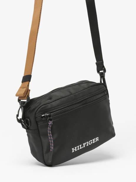 Sac Bandoulière Tommy hilfiger Noir th monotype AM11546 vue secondaire 2