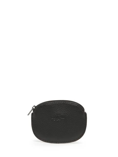 Leather Foulonné Zip Coin Purse Yves renard Black foulonne 23A2