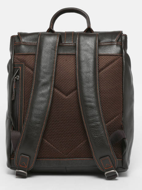 2-compartment Foulonné Backpack Leather Etrier Brown foulonne EFOU8092 other view 4