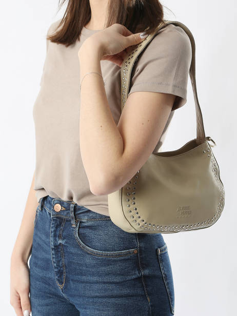 Shoulder Bag Glam Leather Basilic pepper Beige glam BGLA69 other view 1