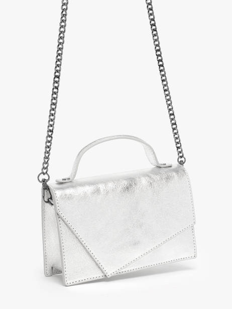 Sac Bandoulière Nine Cuir Milano Argent nine NI23111 vue secondaire 2