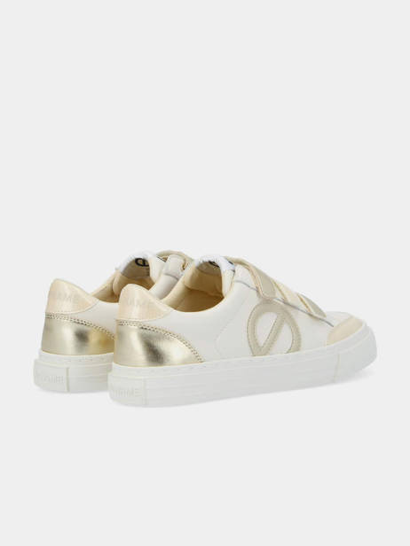 Sneakers Velcro En Cuir No name Blanc women GLIR0474 vue secondaire 3