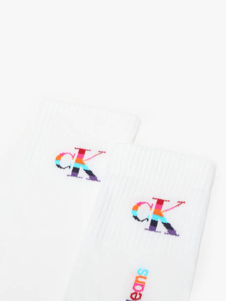 Socks Calvin klein jeans White socks men 71226670 other view 1