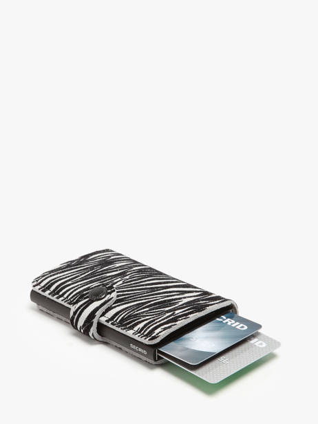 Leather Zebra Mini Wallet Secrid Black zebra MZE other view 1