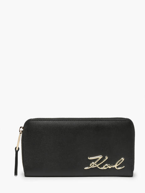 Leather K/signature Wallet Karl lagerfeld Black k signature 240W3215