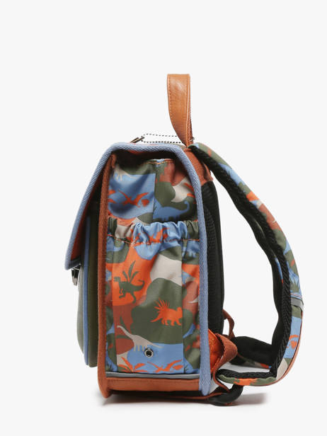 Backpack 1 Compartment Cameleon Multicolor retro SD30 other view 2