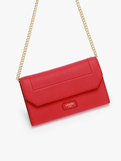 Leather Ninon Belt Bag With Chain Lancel Red ninon A11122 other view 2