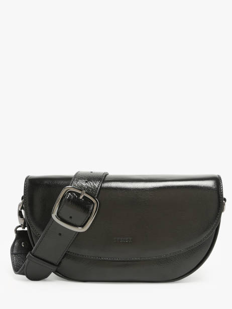 Shoulder Bag M Emeraude Leather Etrier Black emeraude EEME065M