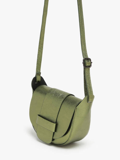 Shoulder Bag Nine Leather Milano Green nine NI24064 other view 2