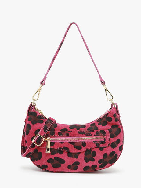 Shoulder Bag Velvet Leopardo Leather Milano Pink velvet leopardo VL24061