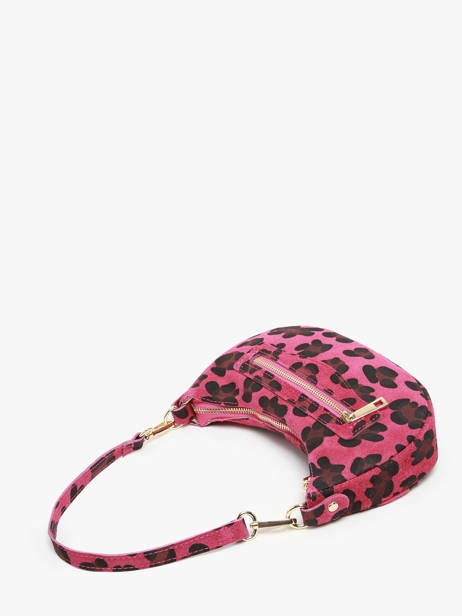 Shoulder Bag Velvet Leopardo Leather Milano Pink velvet leopardo VL24061 other view 2