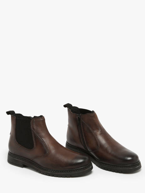 Chelsea Boots Barton Comfort En Cuir Bugatti Marron men 331AON32 vue secondaire 1