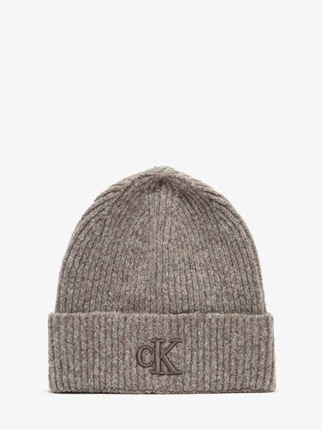 Beanie Calvin klein jeans Brown thick embroidery K612321