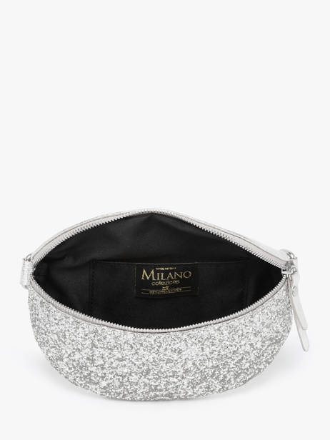 Leather And Glitter Star Belt Bag Milano Silver star ST24011 other view 3