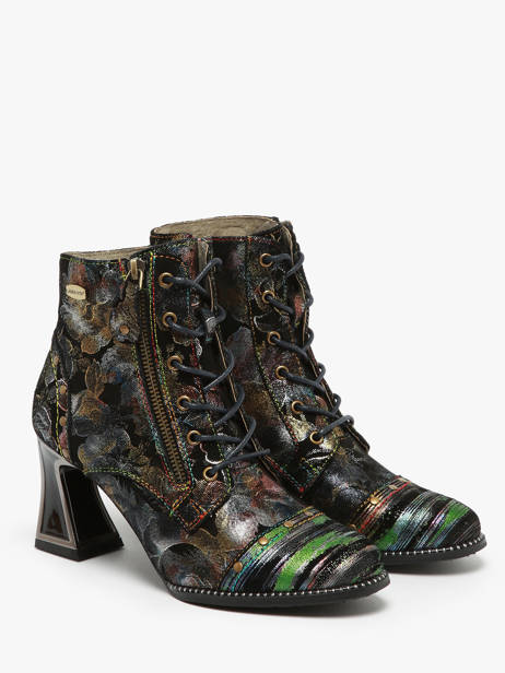 Heeled Boots In Leather Laura vita Multicolor women 6263 other view 2