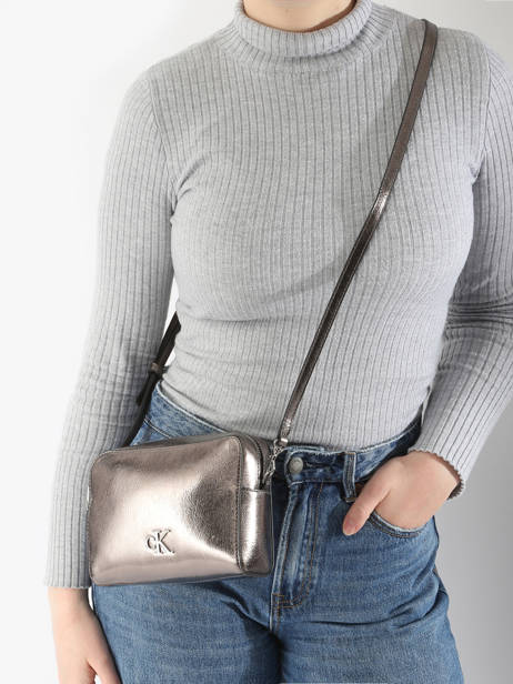 Sac Bandoulière Minimal Mono Calvin klein jeans Argent minimal mono K612728 vue secondaire 1