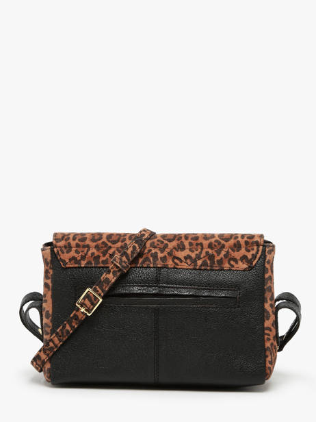 Sac Bandoulière Leopard Cuir Paul marius Marron leopard DIANSLEO vue secondaire 4