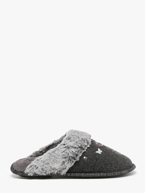 Chaussons Isotoner Gris women 97418 vue secondaire 3