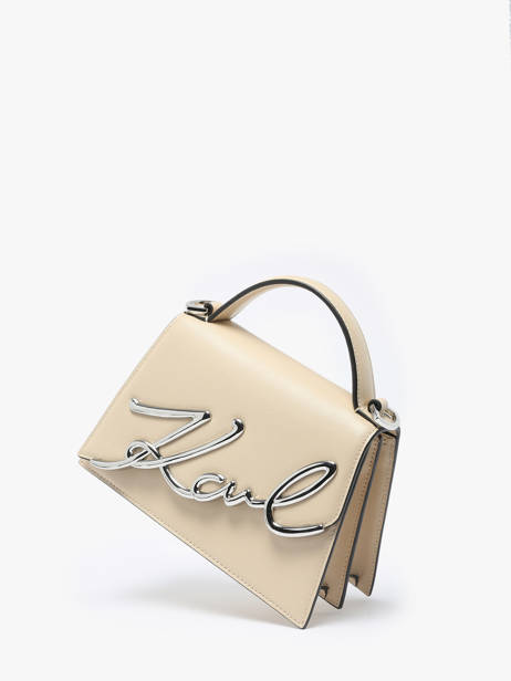 Sac Bandoulière K Signature Cuir Karl lagerfeld Beige k signature A1W30038 vue secondaire 1