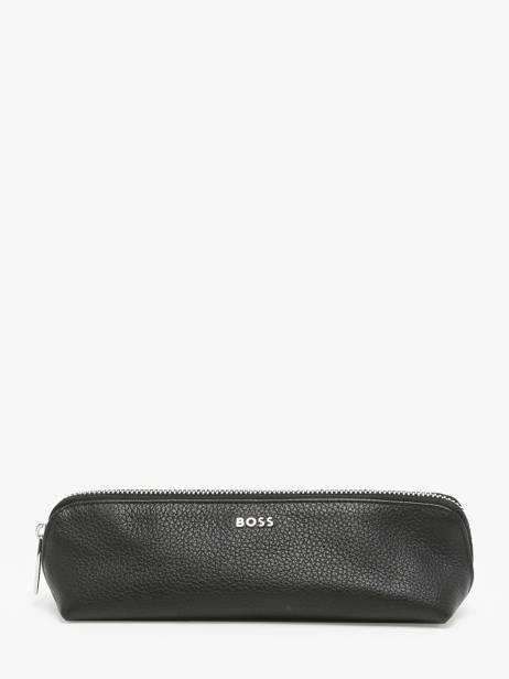 Pen Case Leather Hugo boss Black grained HLX417A