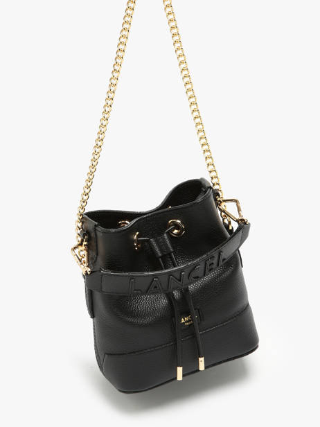 Leather Ninon Mini Bucket Bag Lancel Black ninon A11466 other view 3