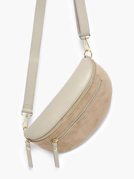 Sac Banane Milano Beige velvet caviar VC24111 vue secondaire 2