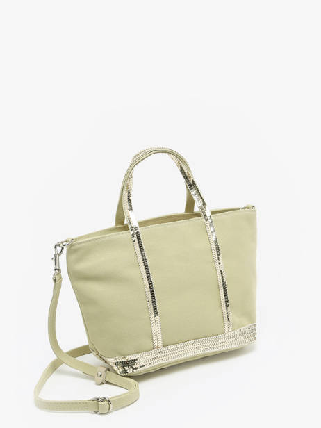 Sac Bandoulière Baby Cabas Paillettes Vanessa bruno Vert cabas 1V40410 vue secondaire 2
