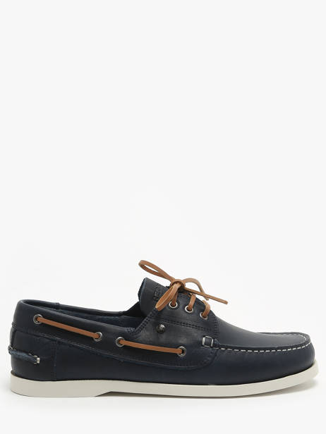 Boat Shoes In Leather Redskins Blue men ORLAND