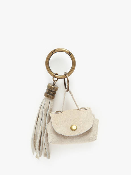 Keychain Leather Milano Beige velvet VE24112