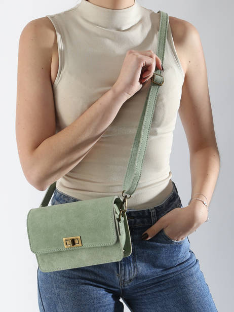 Sac Bandoulière Velvet Cuir Milano Vert velvet VE24115 vue secondaire 1