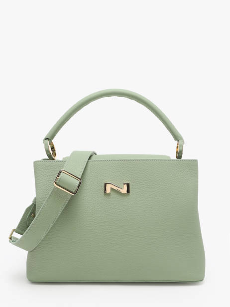 Leather Magnolia Top-handle Bag Nathan baume Green eden 3