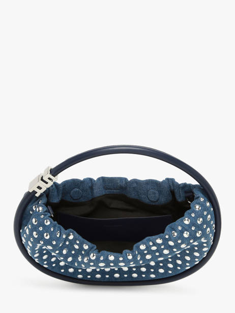 Sac Domino Médium En Denim Et Studs Sonia rykiel Bleu domino SA17CO66 vue secondaire 3