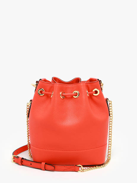 Small Leather Bucket Bag Ninon Lancel Orange ninon A10922 other view 3