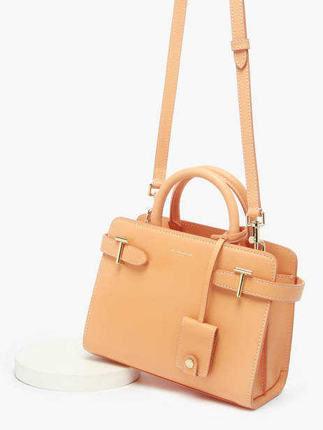 Small Leather Emilie Handbag Le tanneur Orange emily PB328670 other view 1