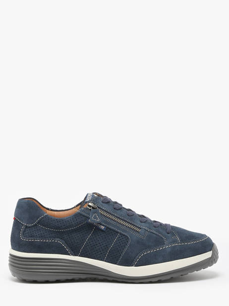 Sneakers In Leather Mephisto Blue men P5147109