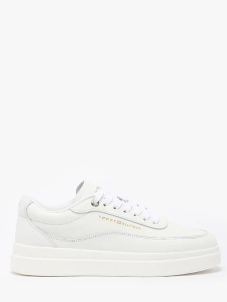 Sneakers In Leather Tommy hilfiger White women 8800YBS