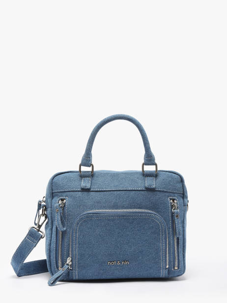 Sac Bandoulière Denim Coton Nat et nin Bleu denim DE