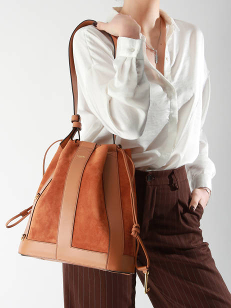 Sac Seau M Elles Cuir Lancel Marron elles A13360 vue secondaire 1