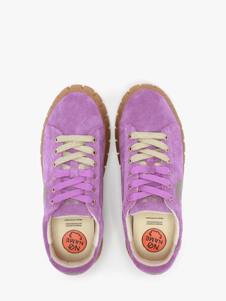 Sneakers In Leather No name Violet women PLVS0440 other view 3