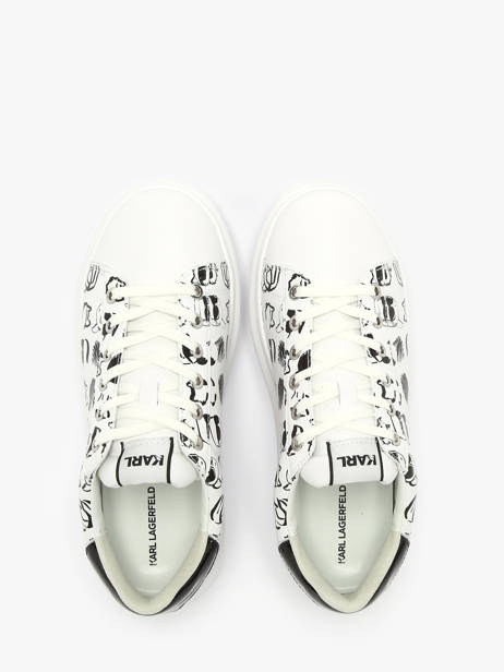 Sneakers In Leather Karl lagerfeld White women KL62512T other view 3