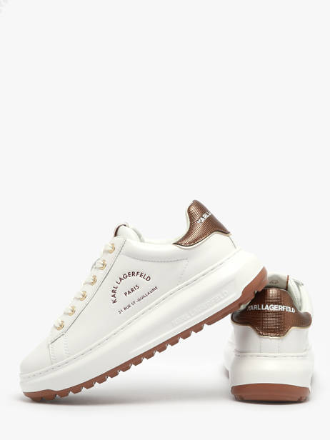 Sneakers In Leather Karl lagerfeld White women KL67538M other view 2