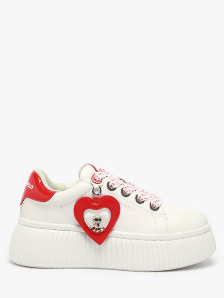 Sneakers In Leather Karl lagerfeld White women KL42314V