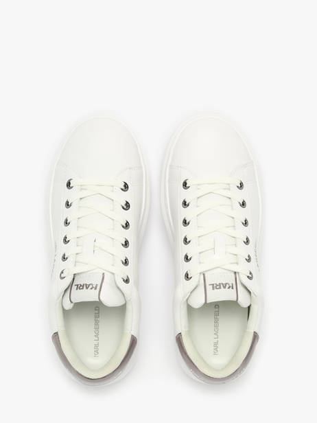 Sneakers In Leather Karl lagerfeld White women KL62538K other view 3