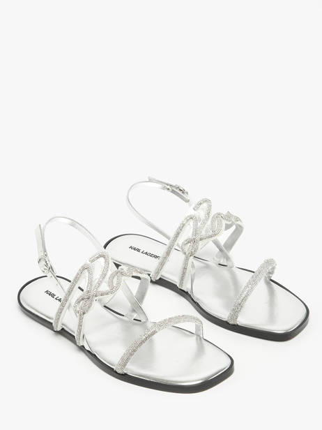 Sandals Karl lagerfeld Silver women KL87425 other view 1