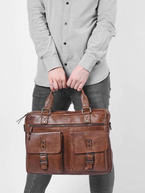Porte Documents (main) Basilic pepper Beige traveler BTRA08 vue secondaire 1