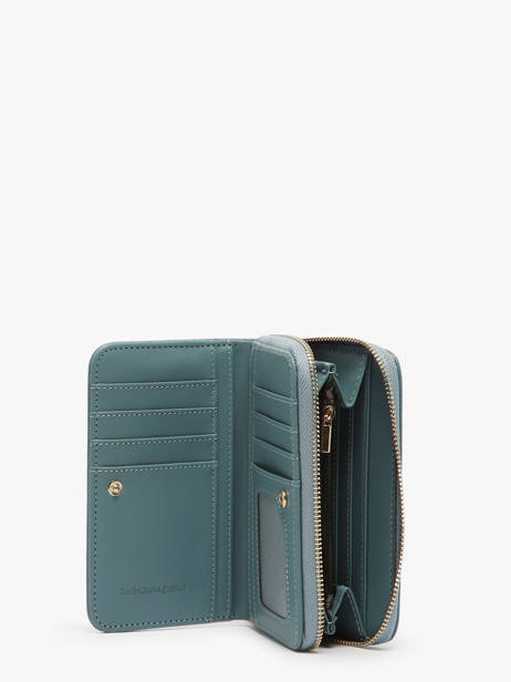 Portefeuille Lulu castagnette Bleu zip CAROL105 vue secondaire 1