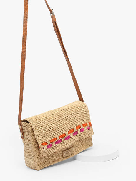 Sac Bandoulière L'atelier Du Crochet Raphia Le voyage en panier Beige l'atelier du crochet AM803 vue secondaire 2