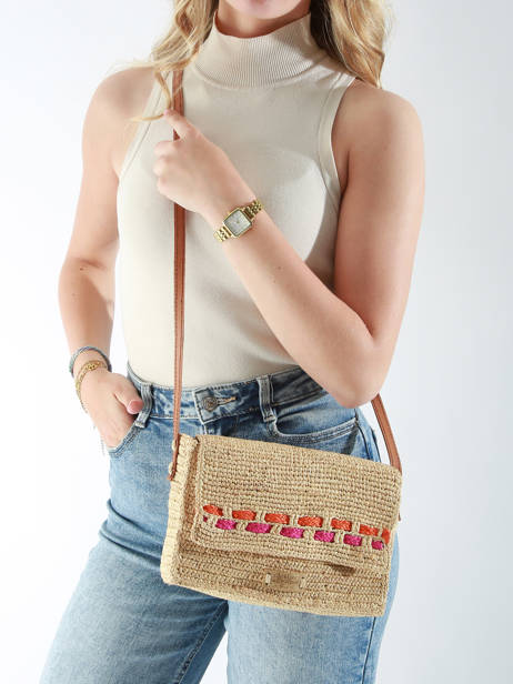 Sac Bandoulière L'atelier Du Crochet Raphia Le voyage en panier Beige l'atelier du crochet AM803 vue secondaire 1