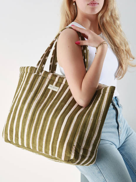 Sac Porté épaule Floral Coton Bindi atelier Vert floral MS vue secondaire 1